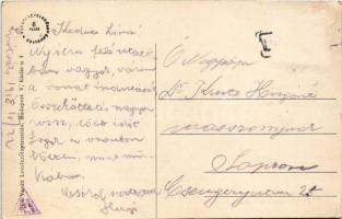 1918 Lipótvár, Újvároska, Leopoldov; Főőrs, Fegyintézeti (börtön) templom, kantin. Vasúti levelezőla...