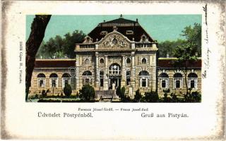 1906 Pöstyén, Piestany; Ferenc József fürdő. Gipsz H. kiadása / Franz Josef Bad / spa (Rb)