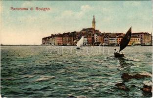 Rovinj, Rovigno; - panorámalap egyik fele / one half of a panoramacard (Rb)