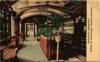 1908 Kismarton, Eisenstadt; Irgalmasrend gyógyszertára, belső. Kern Viktor kiadása / Apotheke der Barmherzigen / pharmacy interior