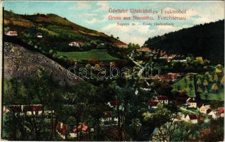 1915 Újtelek, Neustift an der Rosalia (Sopron); Forchtenstein. Verlag Fritz Hönigberg / Fraknó vára / castle