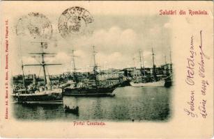 1901 Constanta, Portul / port, ships (surface damage)