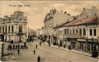 1909 Ploiesti, Ploesti, Ploesci; Piata Unirei / square, shops of Samuel Iancu, G. Salm (EK)