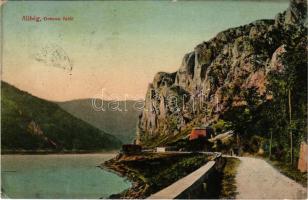 1909 Orsova, Alibég Orsova felől, Kazán részlet / Cazane / Kasanpartie / road to Alibeg, gorge (EK)