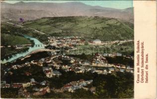 Szászkabánya, Németszászka, Sasca Montana; látkép. Franz Krisch kiadása / general view