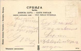 1914 Lapovo, La Gare / railway station, locomotive, train (EK)