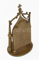 Mini oltár, festett miniatúrával. Réz, XIX. sz. m: 20 cm