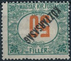 1919 Köztársaság portó 50f fordított értékszámmal és Köztársaság felirattal (30.000)