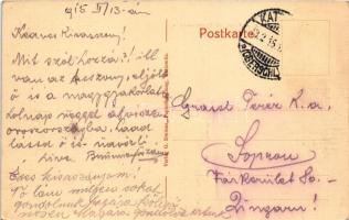 1915 Katowice, Kattowitz; Reichsbank und evangel. Gemeindehaus / bank and Lutheran town hall