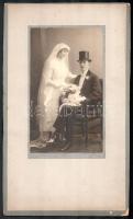 cca 1910 Budapest, Ábrahám István fényképész műtermében készült, keményhátú, vintage fotó, 30x18 cm
