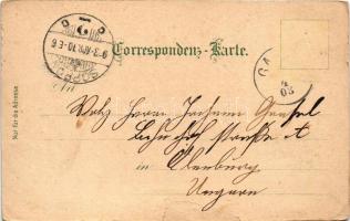 1903 Gaaden, Kirchenplatz. Kunstanstalt Karl Schwidernoch Art Nouveau, floral, litho (tears)