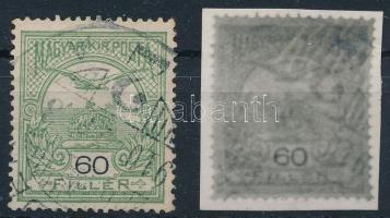 1909 Turul 60f varrat vízjellel / with Ladurner watermark