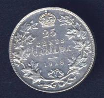 Kanada 1918. 25c Ag V.György T:2