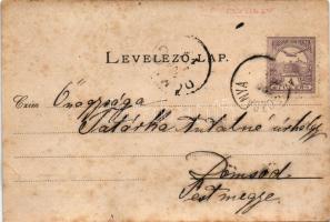 1900 Selmecbánya, Schemnitz, Banská Stiavnica; Lutheránus templom, W. Howorka és Molnár F. üzlete, c...