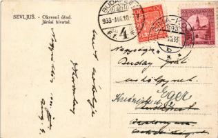 1933 Nagyszőlős, Nagyszőllős, Vynohradiv (Vinohragyiv), Sevljus, Sevlus; Járási hivatal / Okresny su...