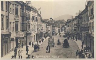 Villach with Hotel Post, textile shop and bank