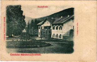 Hársfalva, Nelipino, Nelipyno (Szolyva, Svaliava); Rudolf vár. Bertsik Emil kiadása / castle (EB)