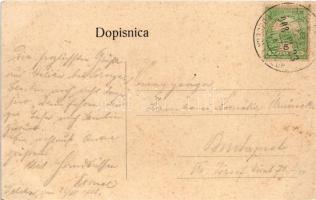 1908 Velike, Velika (Pozsega, Pozega); Pred crkvom, Stari samostan Franjevaca sa zupnim dvorom / old...