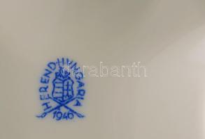 Herendi gyümölcs mintás porcelán ékszeres dobozka Kézzel festett, jelzett, hibátlan 8x7x7 cm