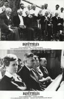 cca 1989 előtt készült, ,,Együttélés" című magyar film jelenetei és szereplői, 8 db vintage produkciós filmfotó (vitrinfotó, lobbyfotó) ezüst zselatinos fotópapíron, a használatból eredő (esetleges) kisebb hibákkal, 18x24 cm