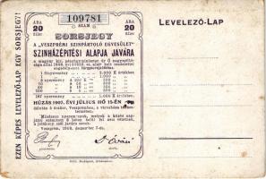 Veszprém, Vásárbazár, Tulipán csárda standja a piacon. Becske fényképész felvétele. Hátoldalon sorsj...