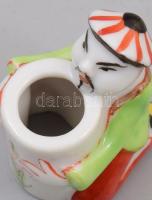 Herendi Óherendi kinai figura. Kézzel festett, jelzett, hibátlan 3,5 cm