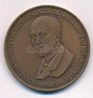 Kelemen Kristóf (1922-2001) 1985. "MÉE Budapest Pázmány Péter / Eötvös Loránd" bronz emlék...