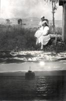 cca 1945 előtt készült felvételek a Balatonról, 7 db vintage fotó, kettő jelzett, ezüst zselatinos fotópapíron, 18x24 cm