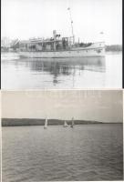 cca 1945 előtt készült felvételek a Balatonról, 7 db vintage fotó, kettő jelzett, ezüst zselatinos f...