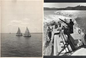 cca 1945 előtt készült felvételek a Balatonról, 7 db vintage fotó, kettő jelzett, ezüst zselatinos f...