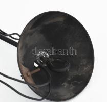 Kovácsoltvas lámpa, csillár, üveg búrával 70 cm