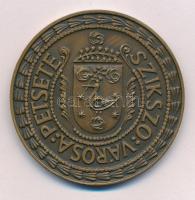1980. "Szikszó 700 éves 1280-1980" bronz emlékérem (50mm) T:AU