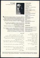 cca 1972 Sulyok Gabriella grafikus kiállítási prospektusa a 2. Bagdadi Nemzetközi Képzőművészeti Fes...