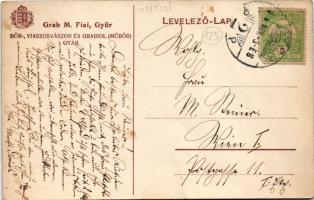 1914 Győr, Grab M. fiai bőr-, viaszosvászon és grabiol (műbőr) gyár