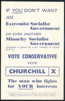 Randolph Churchill (1911-1968) Winston Churchill fiának autográf aláírása választási lapján