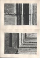 1987 Bándi András (?-?) budapesti fotóművész hagyatékából egy fotómappa (A kapu), benne 8 db vintage...