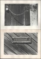 1987 Bándi András (?-?) budapesti fotóművész hagyatékából egy fotómappa (A kapu), benne 8 db vintage...