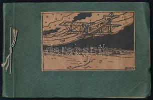 1923 Hajós, a ,,221 Anonymus" cserkészcsapat fotóalbuma, benne 10 db vintage fotó a csapatról és tagjairól, továbbá egy beragasztott újsághír is a csapatról, a címoldalon egy litográfia, azon szerepel a Hajós felirat, amely lehet hogy a szerzőre és nem a településre utal, album mérete 13,5x20,5 cm