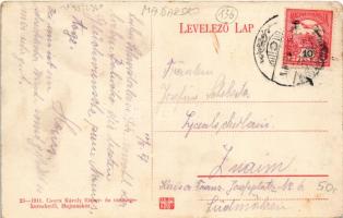 1917 Hajmáskér, Cs. és kir. tüzérségi lövőiskola, a laktanya látképe a víztoronyból. Csucs Károly ki...