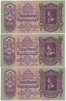 1930. 100P (3x) sorszámkövetők és egyugrásos sorkövető "E693 092342 - E693 092345" T:AU-XF hullámos papír Adamo P17