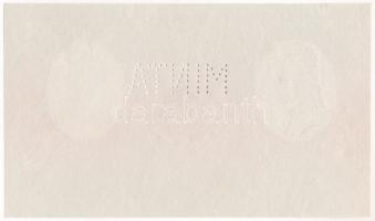 1927. 1000P előlapi fázisnyomat, függőleges "MINTA" perforációval, Hungária nőalak jobbra ...