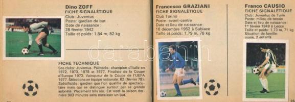 1978 Mundial 78, labdarúgó világbajnokságra kiadott füzet, beragasztott matricákkal a a játékosok ar...