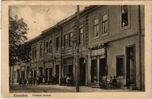 1914 Kisszeben, Sabinov; Fő utca, Stehr Gusztáv üzlete és saját kiadása / main street, shops (EK)