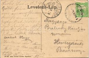 1914 Kisszeben, Sabinov; Fő utca, Stehr Gusztáv üzlete és saját kiadása / main street, shops (EK)