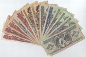 1962-1992. 13db klf forint bankjegy T:F-VG