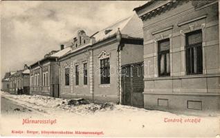 Máramarossziget, Sighetu Marmatiei; Tanárok utcája télen. Berger kiadása / street in winter