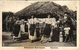1932 Bukowinaer Bauerntypen. Rumänen / Bukovinai folklór, Román parasztok / Romanian folklore from Bucovina (fl)