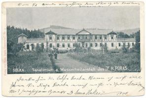 1900 Solca, Szolka, Solka (Bukovina, Bucovina, Bukowina); Sanatorium & Wasserheilanstalt des Dr. H. Poras / spa and sanatorium. Verlag v. Sigm. Jäger (Czernowitz) (small tear)