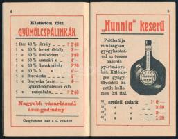 1931 Kaufman, Bp. VIII., Nagyfuvaros u. 3/B., illusztrált reklám zsebnaptár, gyümölcspálinka, likór,...