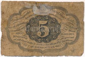 Amerikai Egyesült Államok 1862. 5c "Postage Currency" T:G / USA 1862. 5 Cents "Postag...
